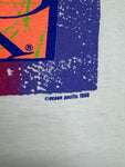 Vintage OP Ocean Pacific Shirt 1989 Backprint Weiß M-L