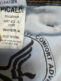00s Picaldi Baggy Jeans "Wiper-4" Spellout Embroidery Dunkelblau W38 L30