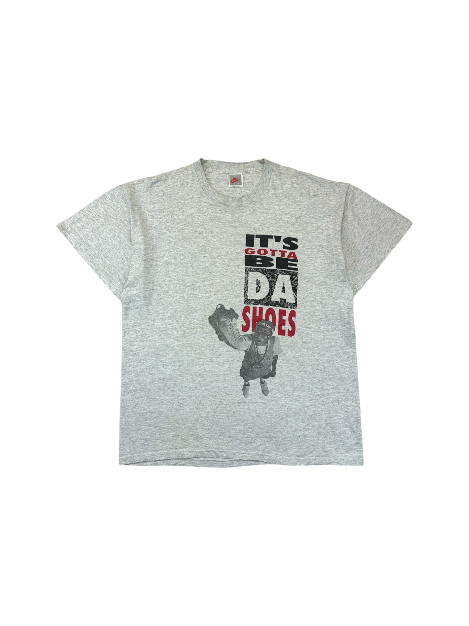 Rare! Vintage Nike Shirt 90s Jordan "It's gotta be da shoes..." Single Stitch Made In USA Grau XL