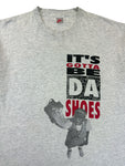 Rare! Vintage Nike Shirt 90s Jordan "It's gotta be da shoes..." Single Stitch Made In USA Grau XL