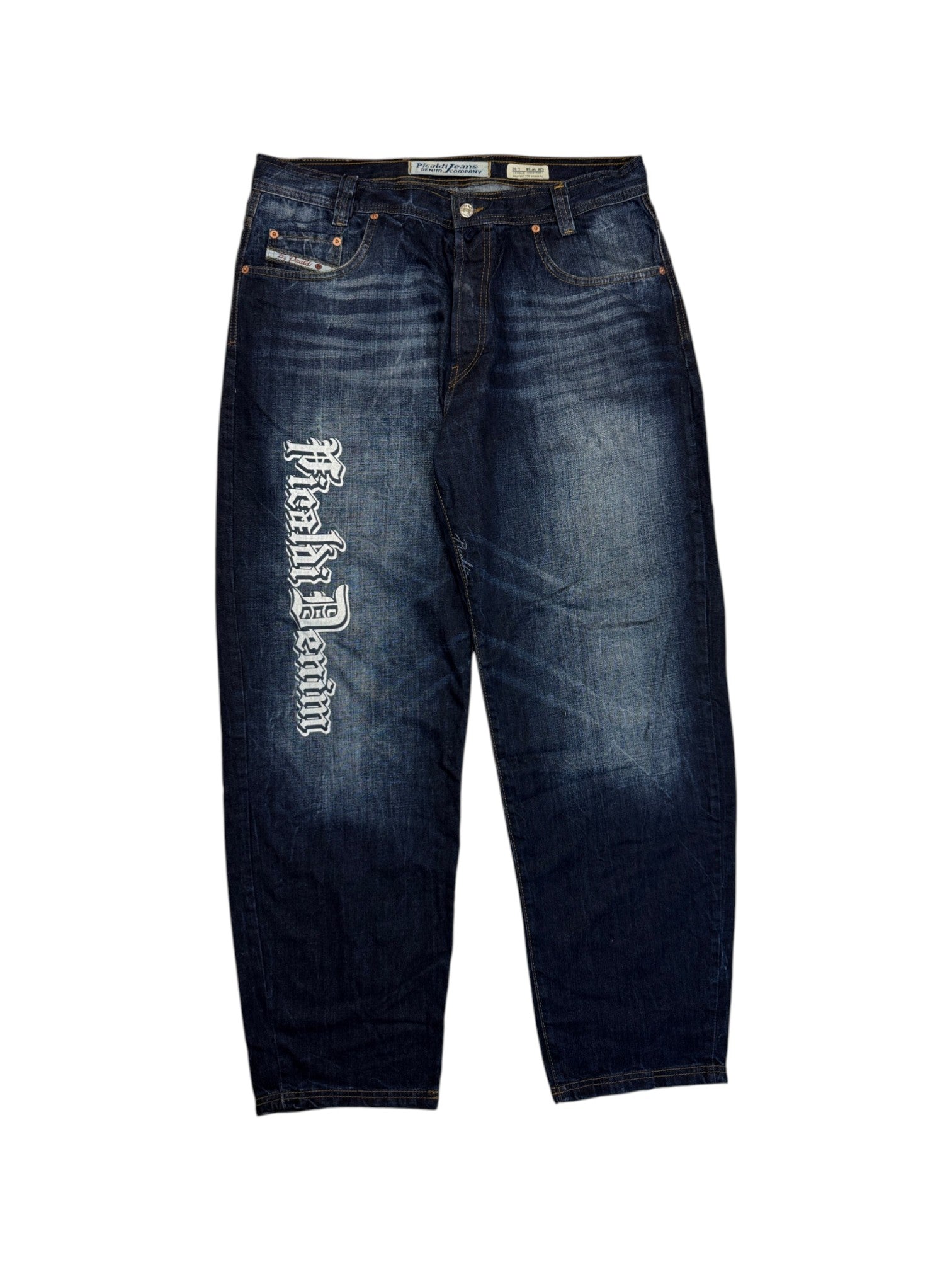 00s Picaldi Baggy Jeans "Massimo 2" Dunkelblau W38 L32 - RareRags