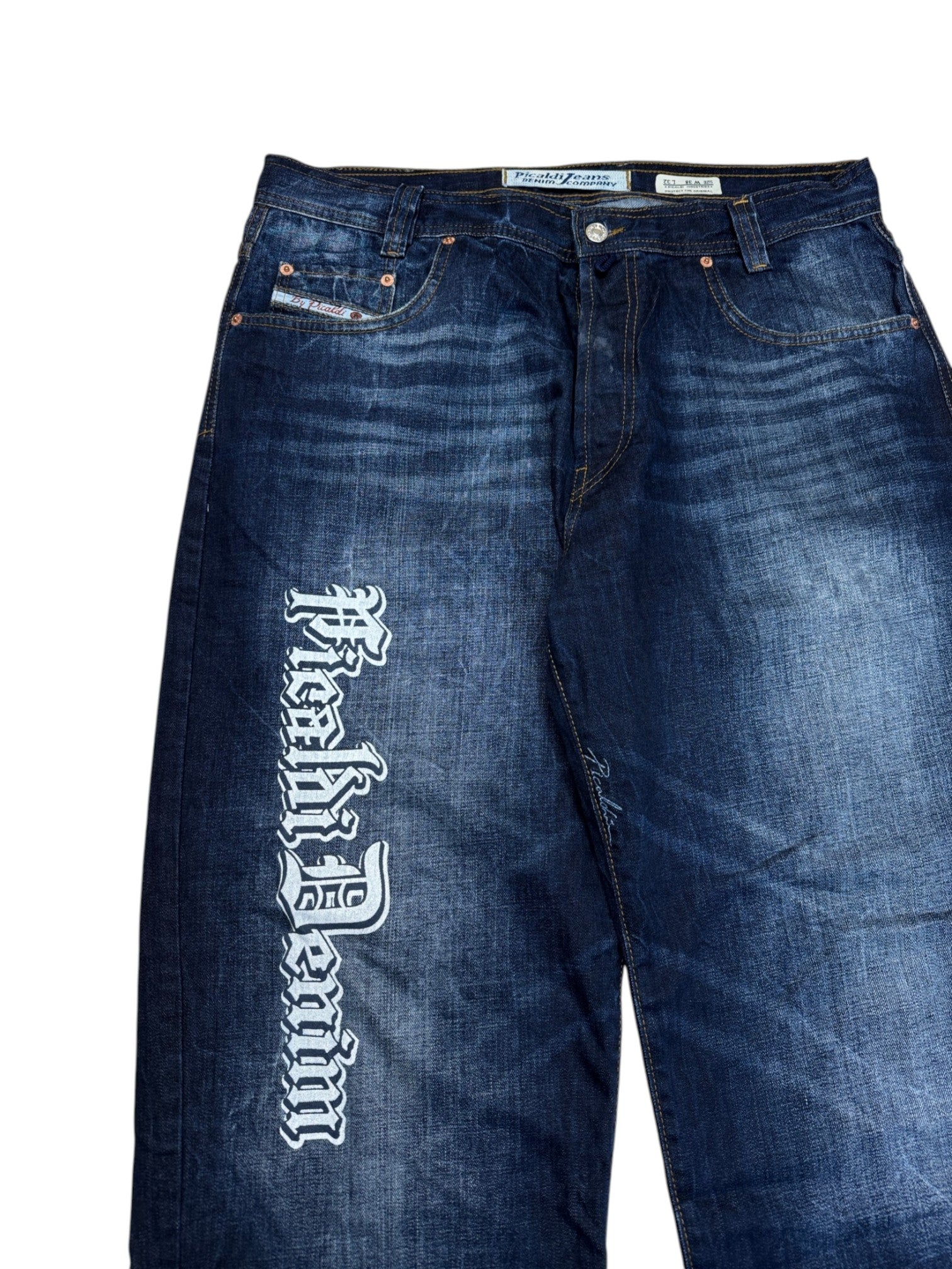 00s Picaldi Baggy Jeans "Massimo 2" Dunkelblau W38 L32 - RareRags