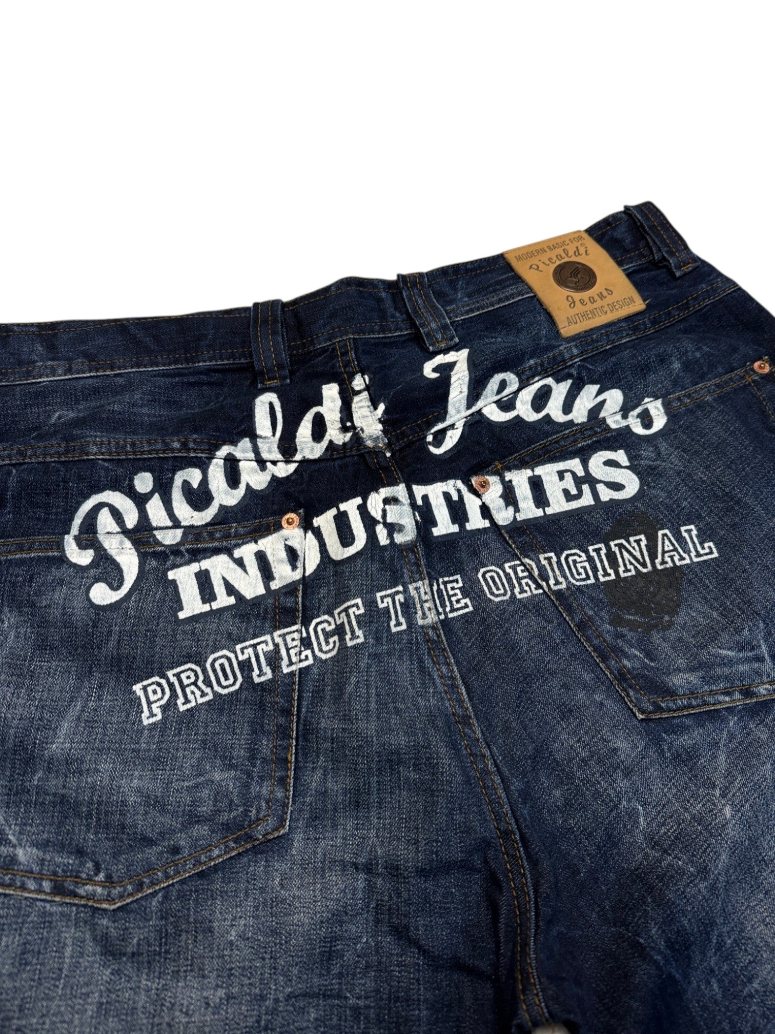 00s Picaldi Baggy Jeans "Massimo 2" Dunkelblau W38 L32 - RareRags