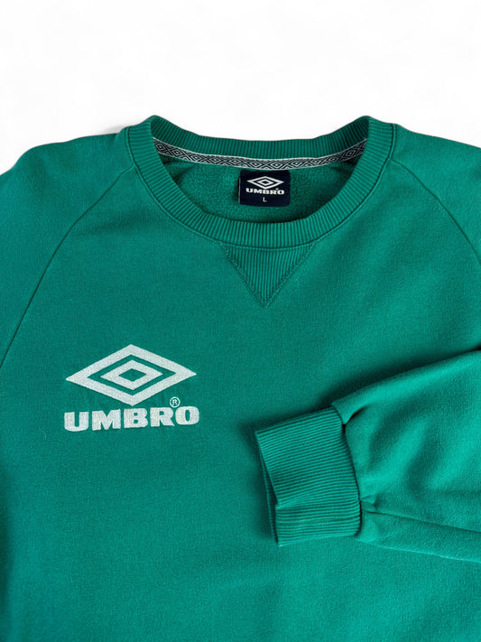Vintage Umbro Sweater Late 90s Made In Portugal Grün L