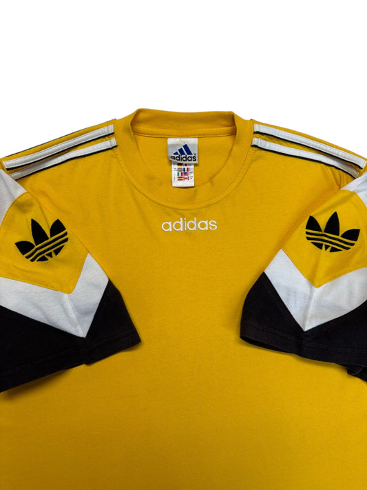 90s Adidas Shirt Sitor Gelb Schwarz D7 L