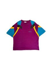 90s Adidas Shirt Colorblocked Made In Colombia Lila D9 XL - RareRags
