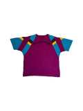 90s Adidas Shirt Colorblocked Made In Colombia Lila D9 XL