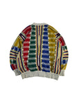 Vintage Carlo Colucci Cardigan 90s 3D Knit Mit Schurwolle & Seide Made In Germany Abstract Pattern Bunt 50