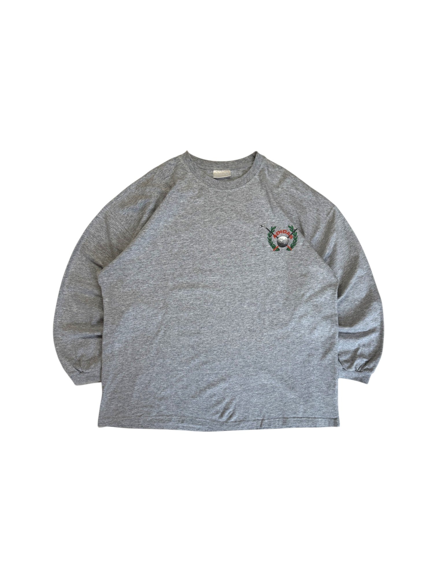 90s Adidas Longsleeve "Golf Players" Made In Greece Grau XL