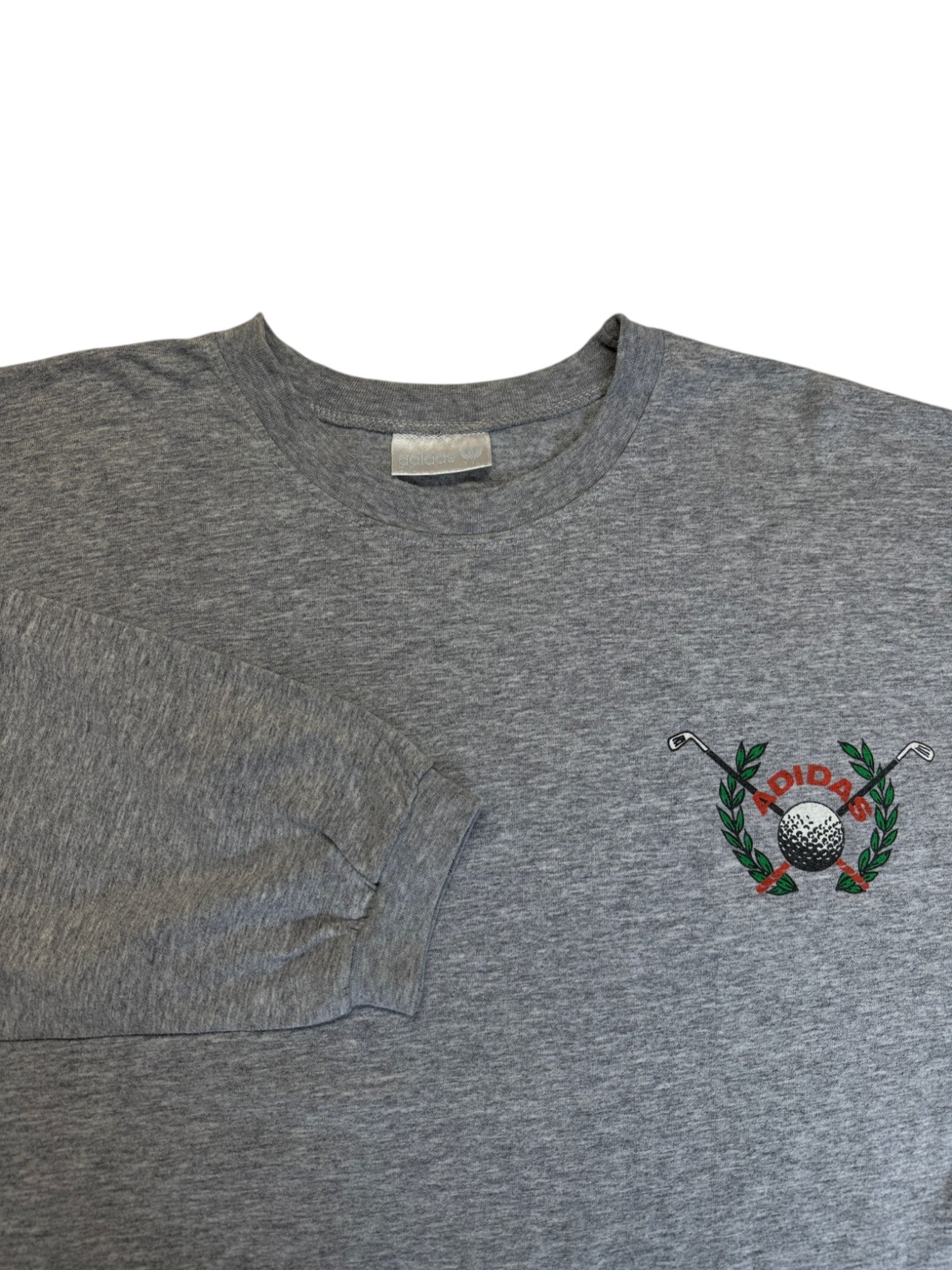 90s Adidas Longsleeve "Golf Players" Made In Greece Grau XL