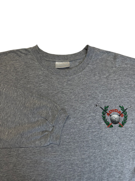90s Adidas Longsleeve "Golf Players" Made In Greece Grau XL