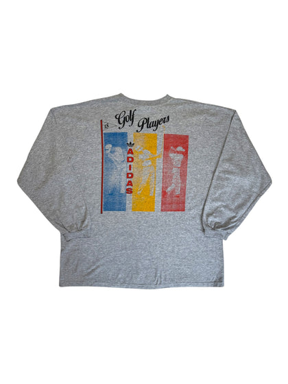 90s Adidas Longsleeve "Golf Players" Made In Greece Grau XL
