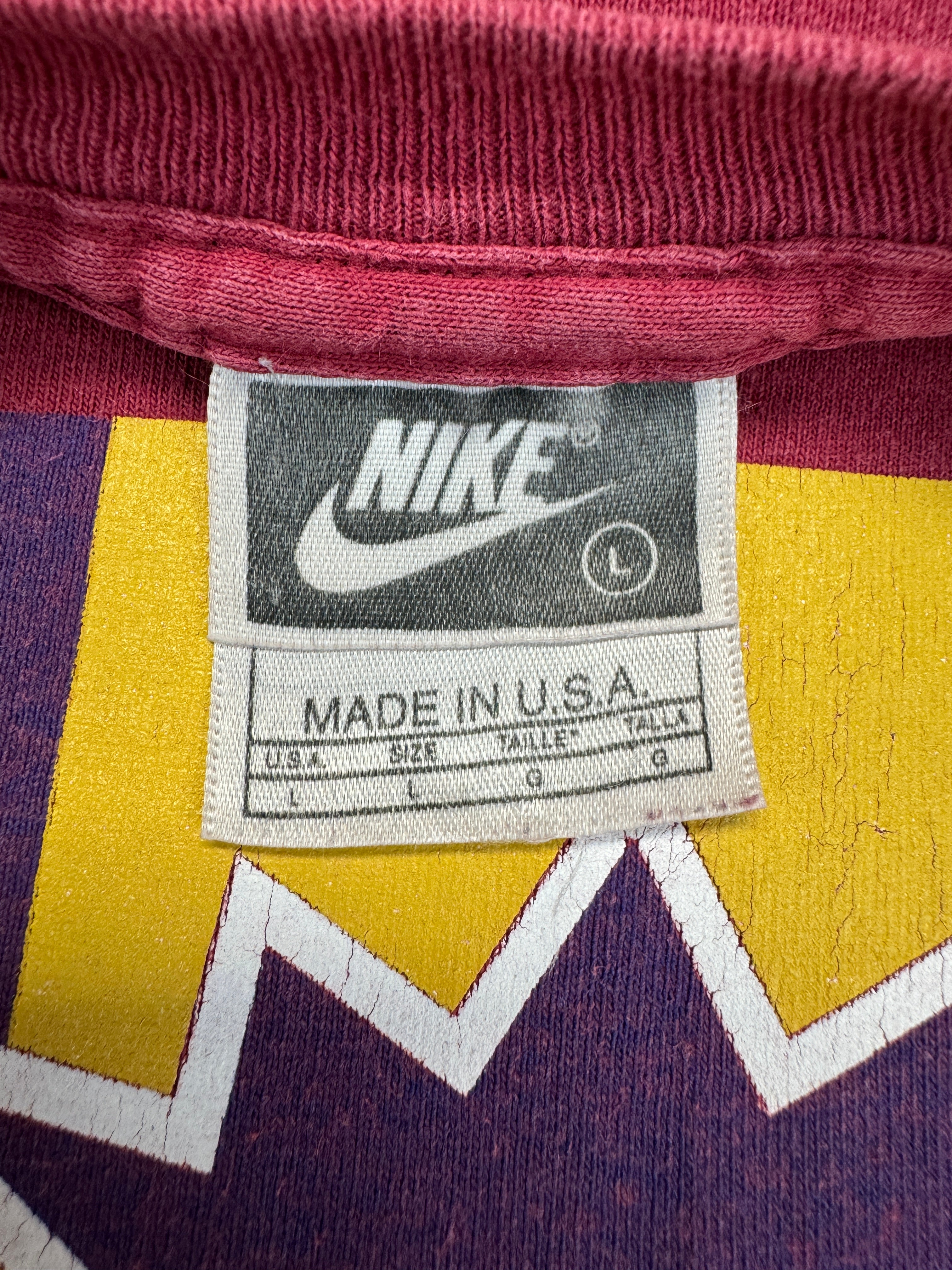 Vintage Nike Shirt 90s Center Logo Made In USA Rot L