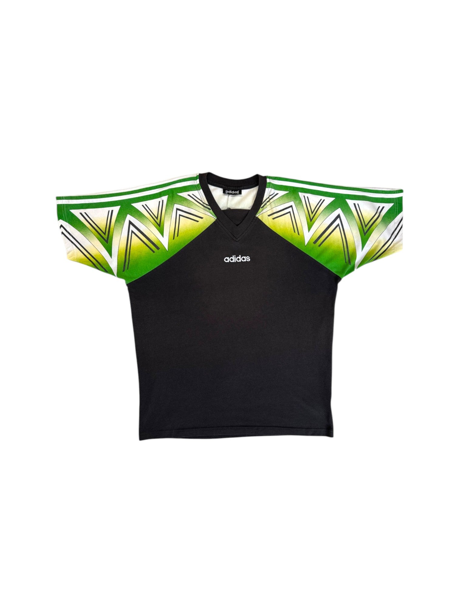 90s Adidas Shirt Schwarz Grün D6 M