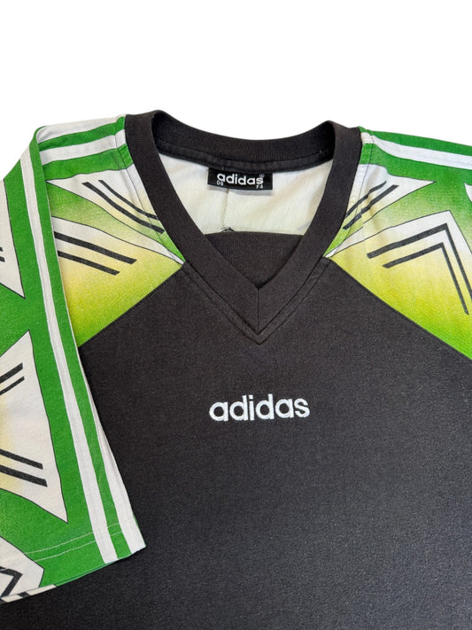 90s Adidas Shirt Schwarz Grün D6 M