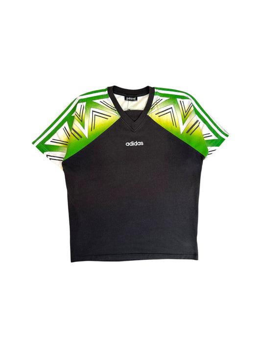 90s Adidas Shirt Schwarz Grün D6 M
