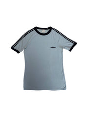70s Adidas Ringer Shirt Made In France Hellblau M-L