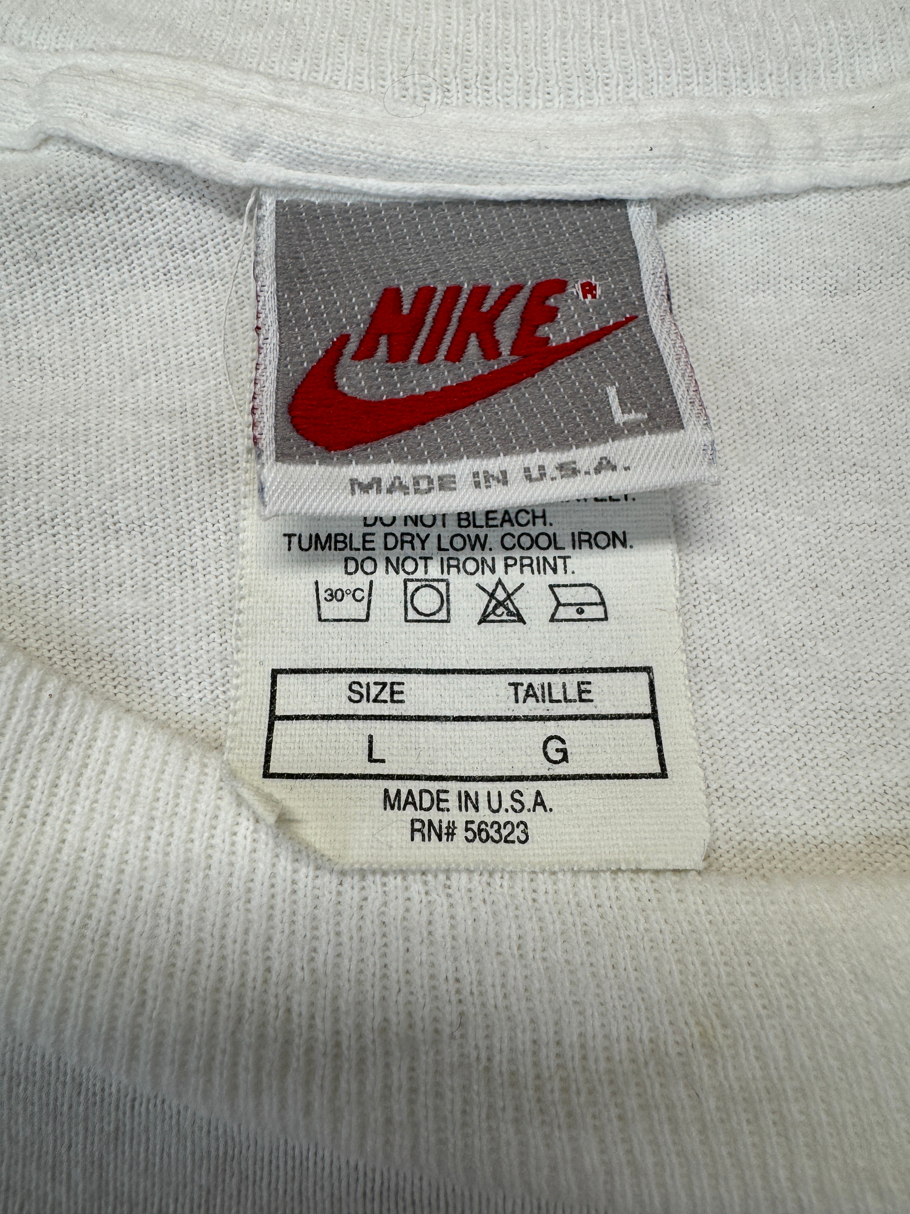 Vintage Nike Air Shirt 90s Made In USA Single Stitch Weiß L