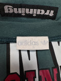 90s Adidas Training Shirt Faded Made In Singapore Grün D5 S-M