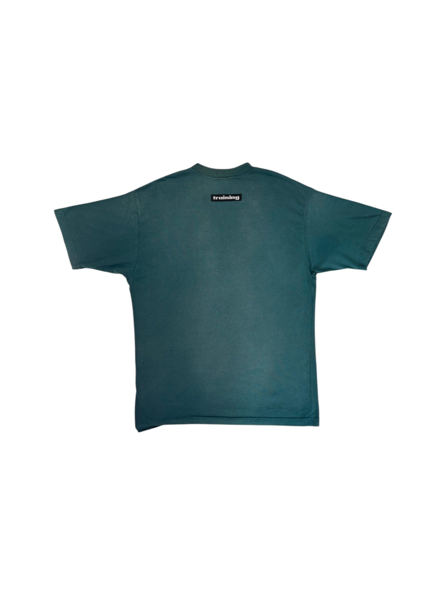 90s Adidas Training Shirt Faded Made In Singapore Grün D5 S-M