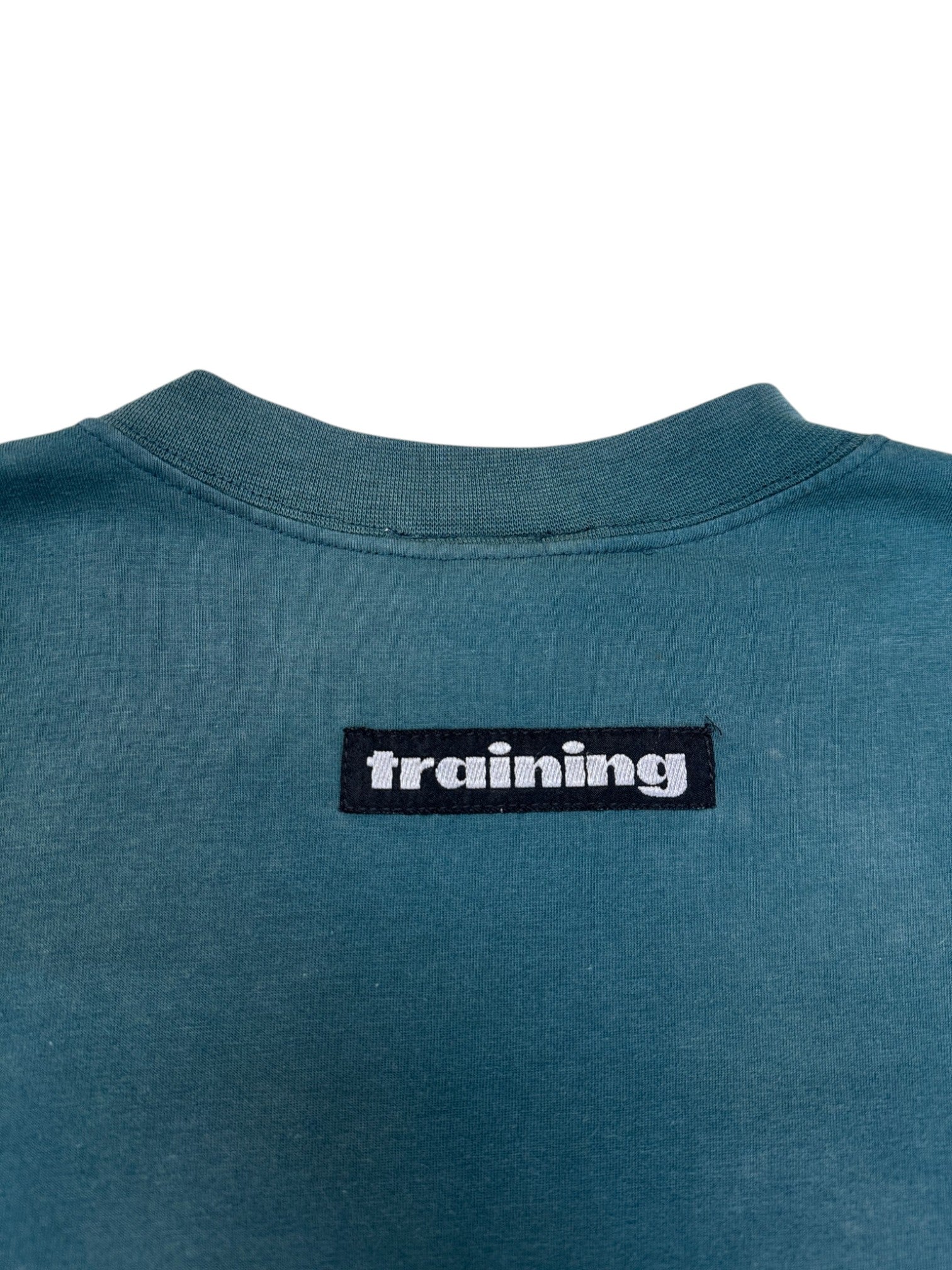 90s Adidas Training Shirt Faded Made In Singapore Grün D5 S-M