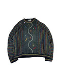 Vintage Carlo Colucci Strickpullover 90s Gestreift Bunt (56) XL-XXL