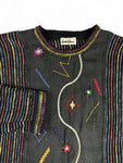Vintage Carlo Colucci Strickpullover 90s Gestreift Bunt (56) XL-XXL