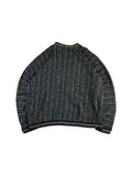 Vintage Carlo Colucci Strickpullover 90s Gestreift Bunt (56) XL-XXL