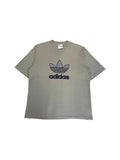 90s Adidas Shirt Reflector Trefoil Grau/Braun L