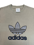 90s Adidas Shirt Reflector Trefoil Grau/Braun L