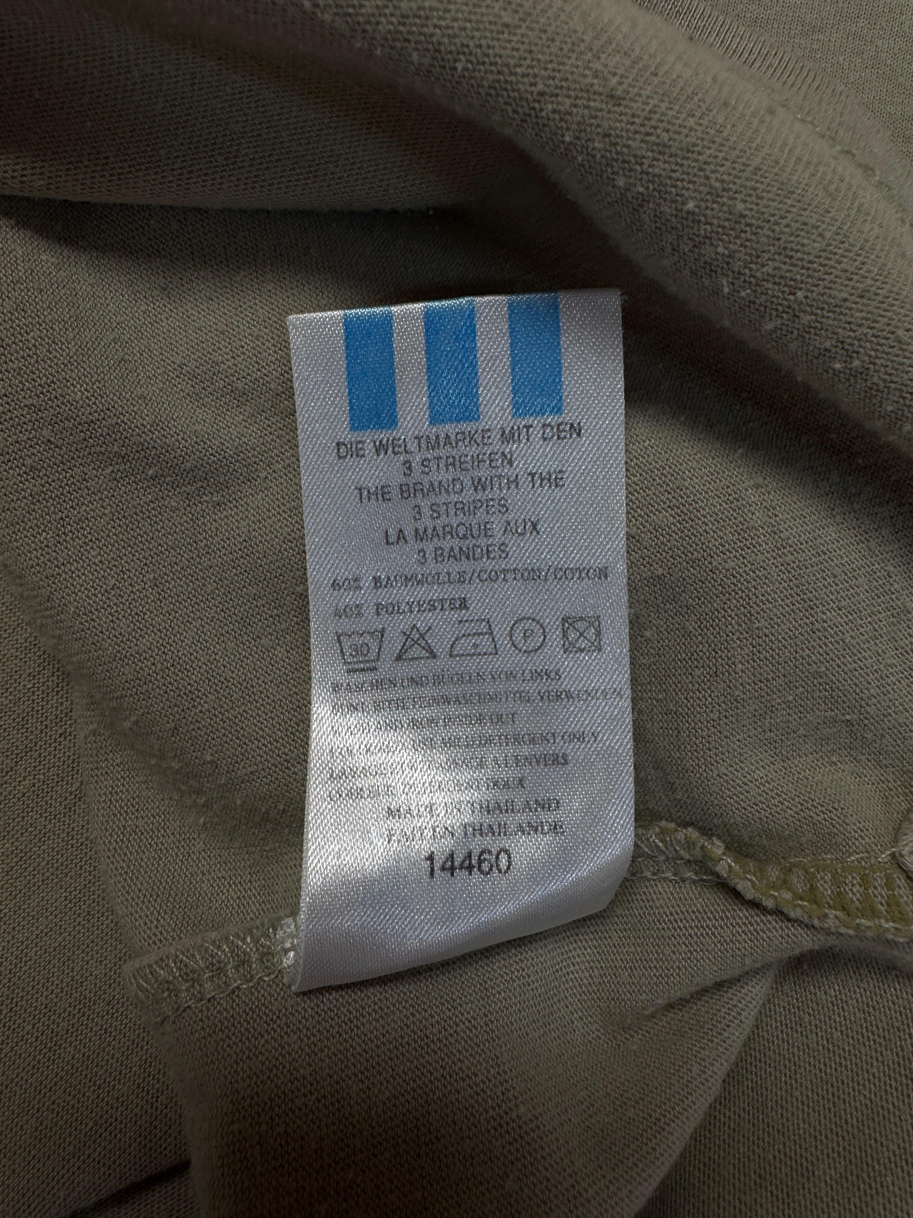 90s Adidas Shirt Reflector Trefoil Grau/Braun L
