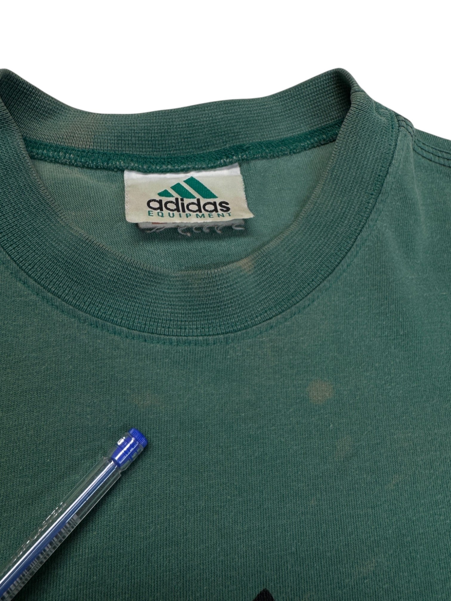 90s Adidas Equipment Shirt Faded Grün M