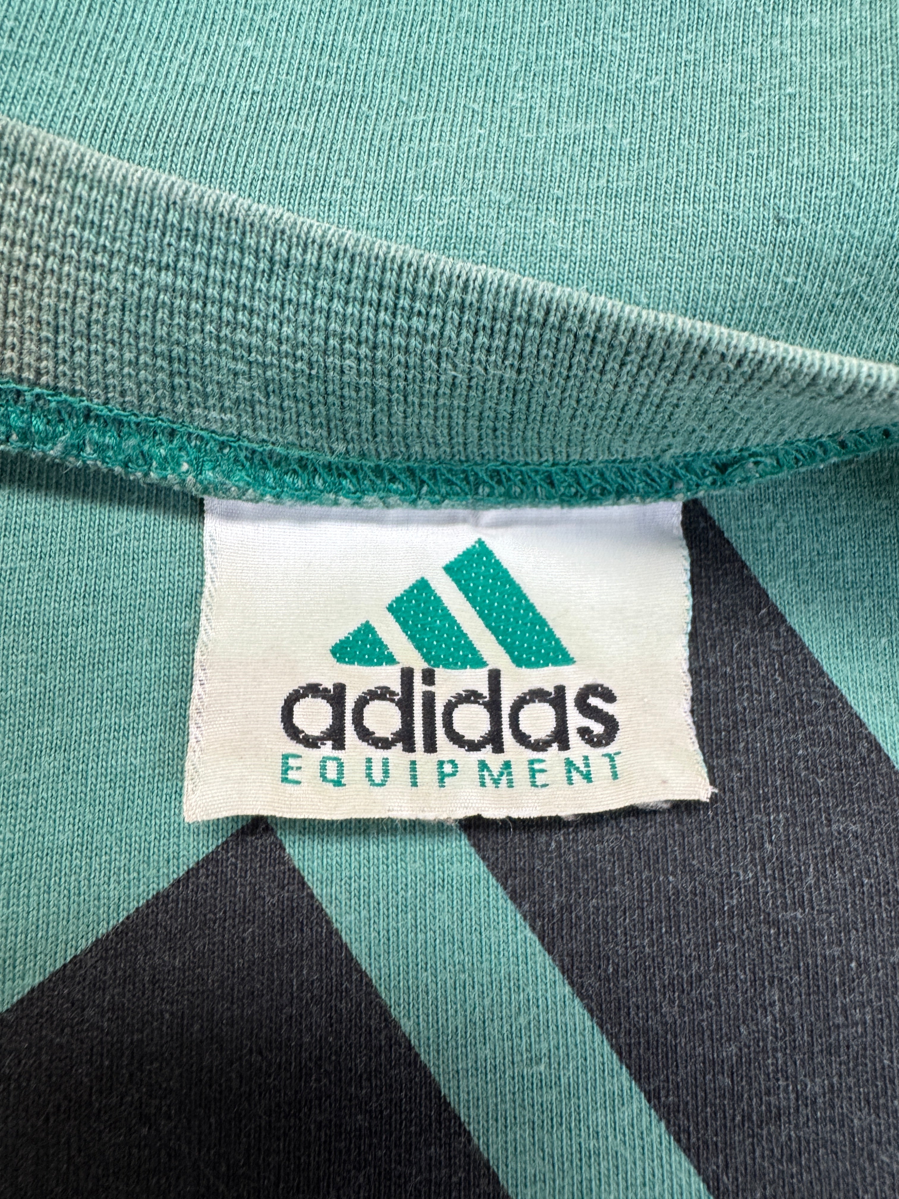 90s Adidas Equipment Shirt Faded Grün M