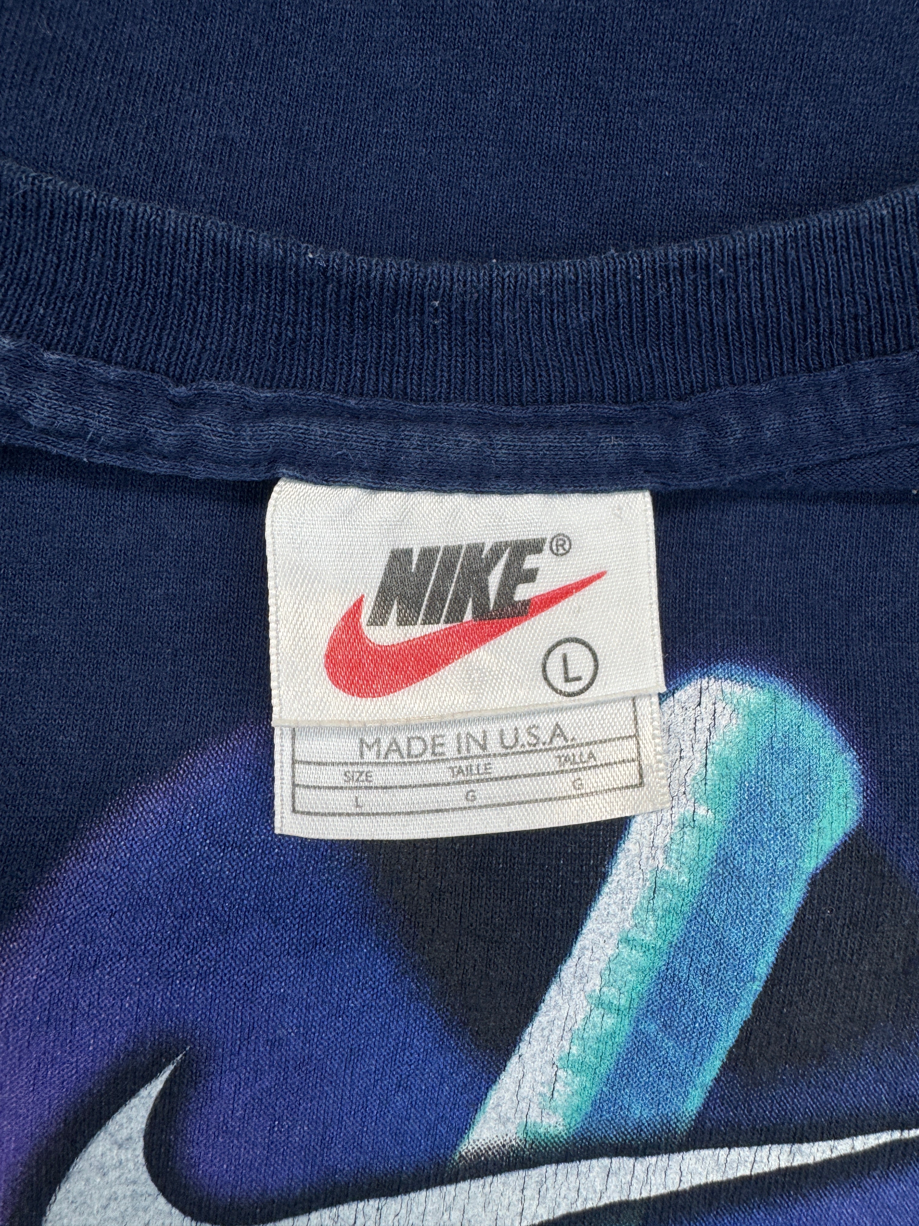 Vintage Nike Shirt 90s Court Tennis Made In USA Blau L