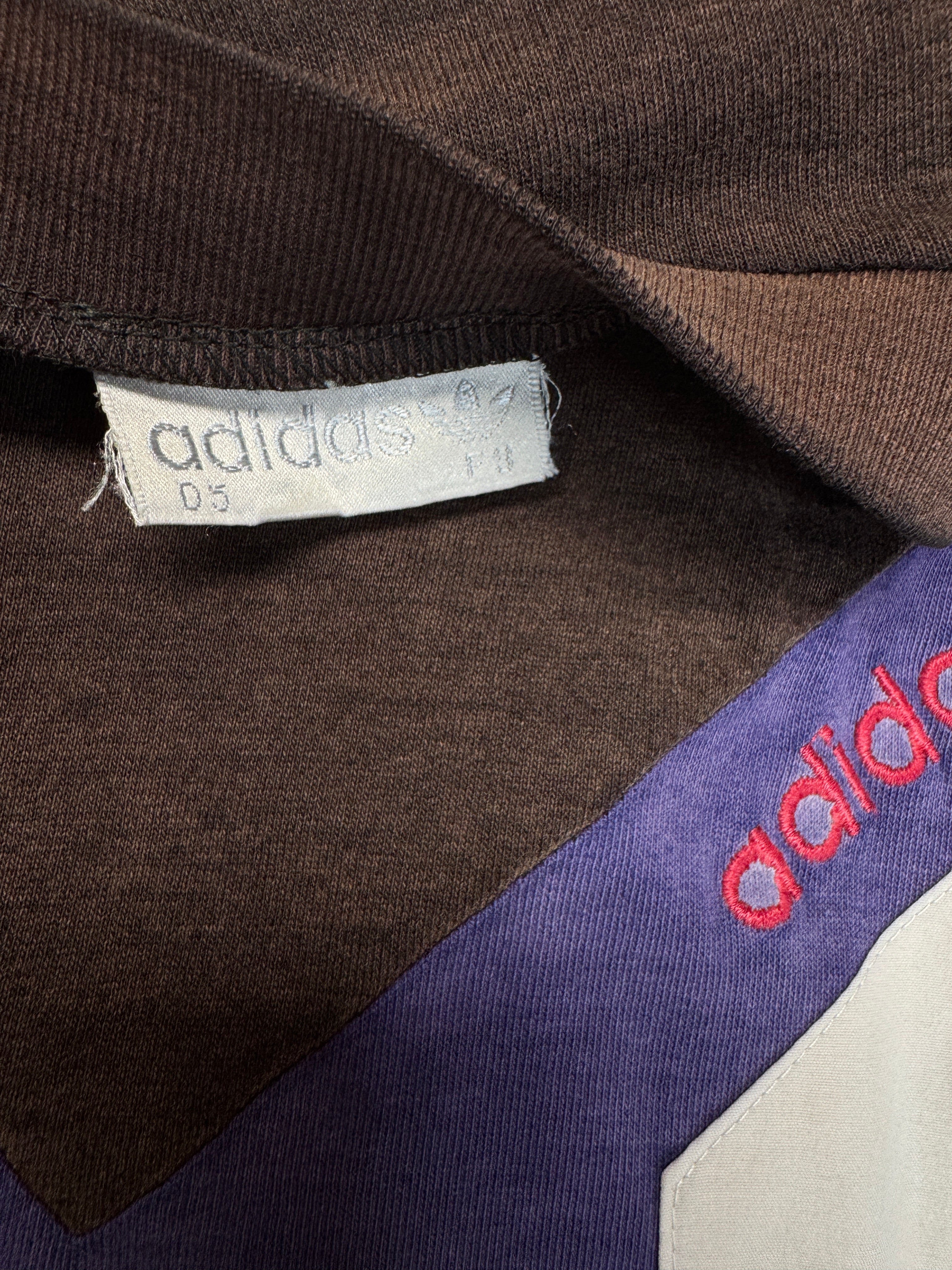 90s Adidas Shirt Faded Schwarz Rot D5 M