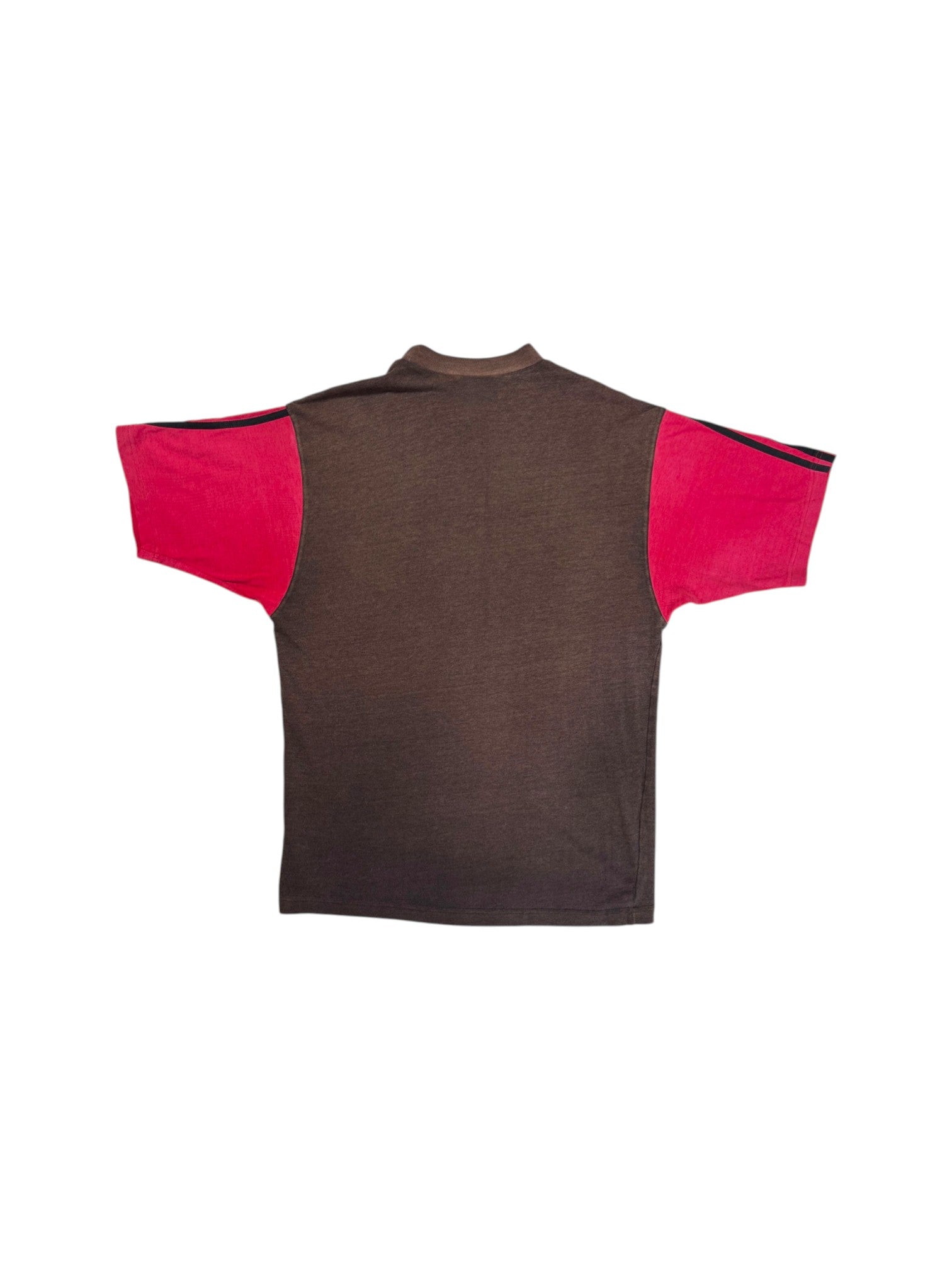 90s Adidas Shirt Faded Schwarz Rot D5 M