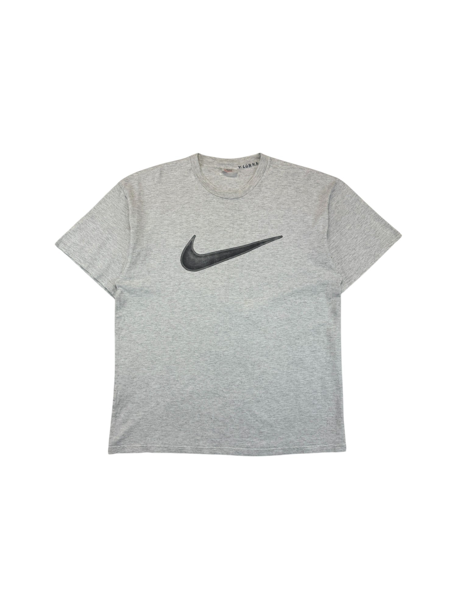 Vintage Nike Shirt 90s Big Swoosh Grau L