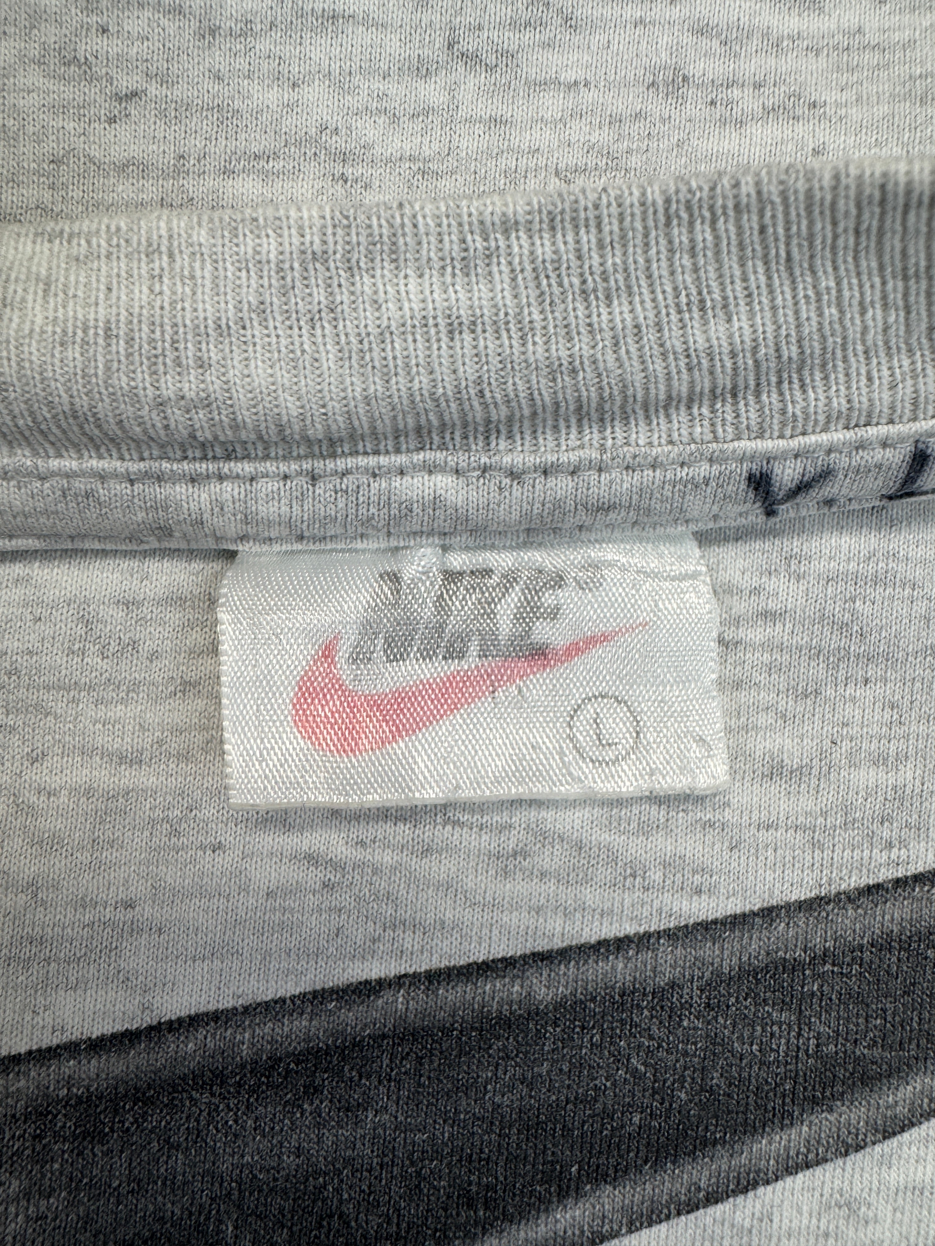 Vintage Nike Shirt 90s Big Swoosh Grau L