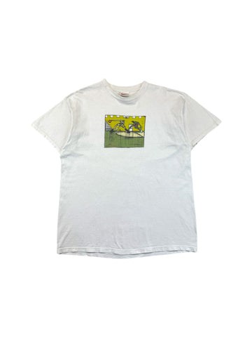 Vintage Nike Shirt 90s Basketball Print Made In USA Weiß L