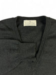 Vintage Ermenegildo Zegna Strickpullover 90s Merino Made In Italy Schwarz/Grau L-XL