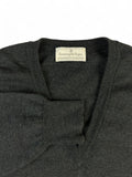 Vintage Ermenegildo Zegna Strickpullover 90s Merino Made In Italy Schwarz/Grau L-XL