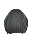 Vintage Ermenegildo Zegna Strickpullover 90s Merino Made In Italy Schwarz/Grau L-XL
