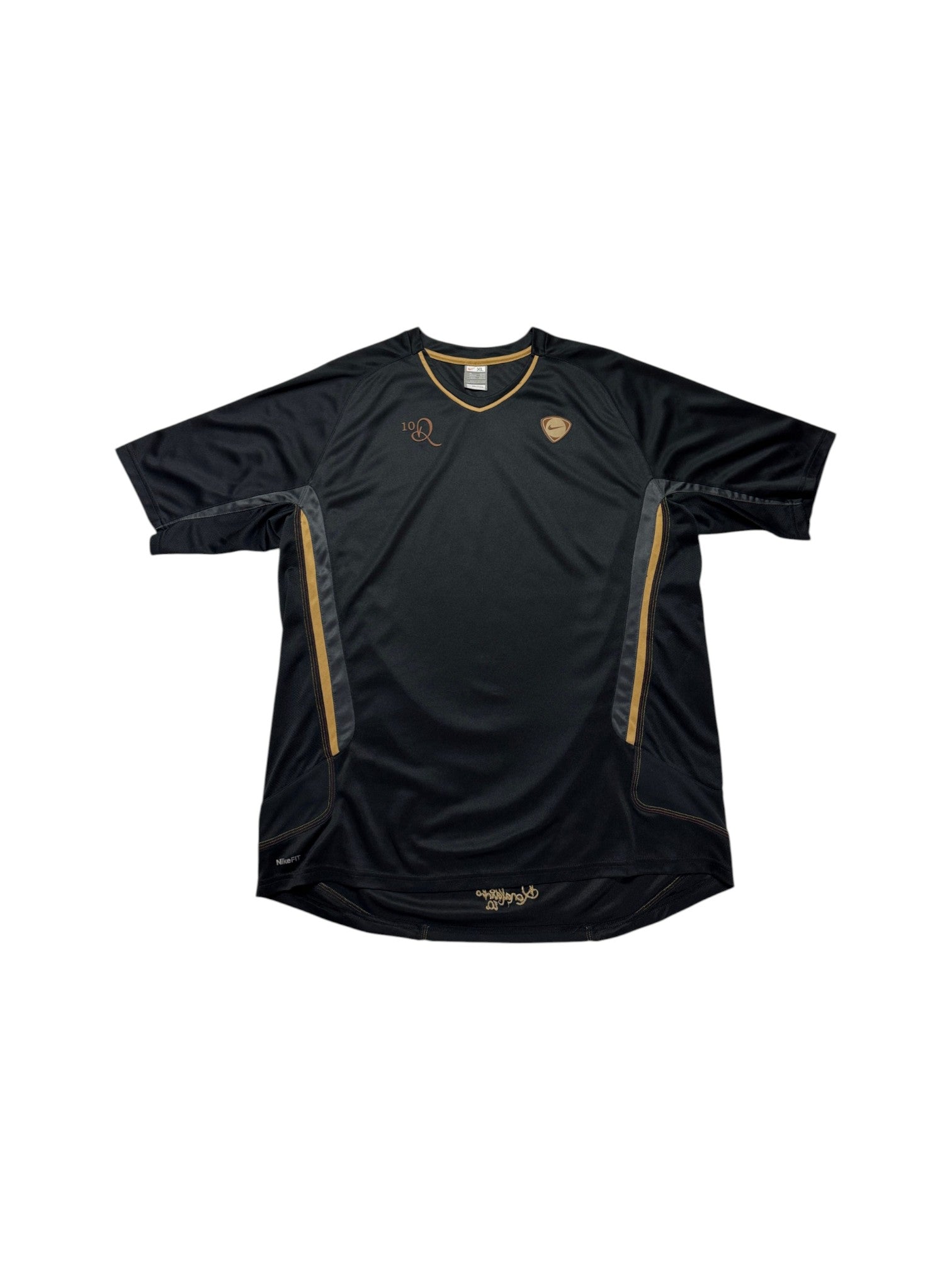 2007/08 Nike Trikot Ronaldinho R10 Schwarz Gold XL - RareRags