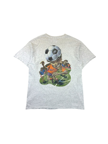 Rare! Vintage Nike Shirt 90s Pop Art Karikatur Fußball Made In USA Grau L