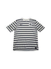 2011/12 Nike Trikot Frankreich Auswärts Gestreift Weiß Dunkelblau XL - RareRags