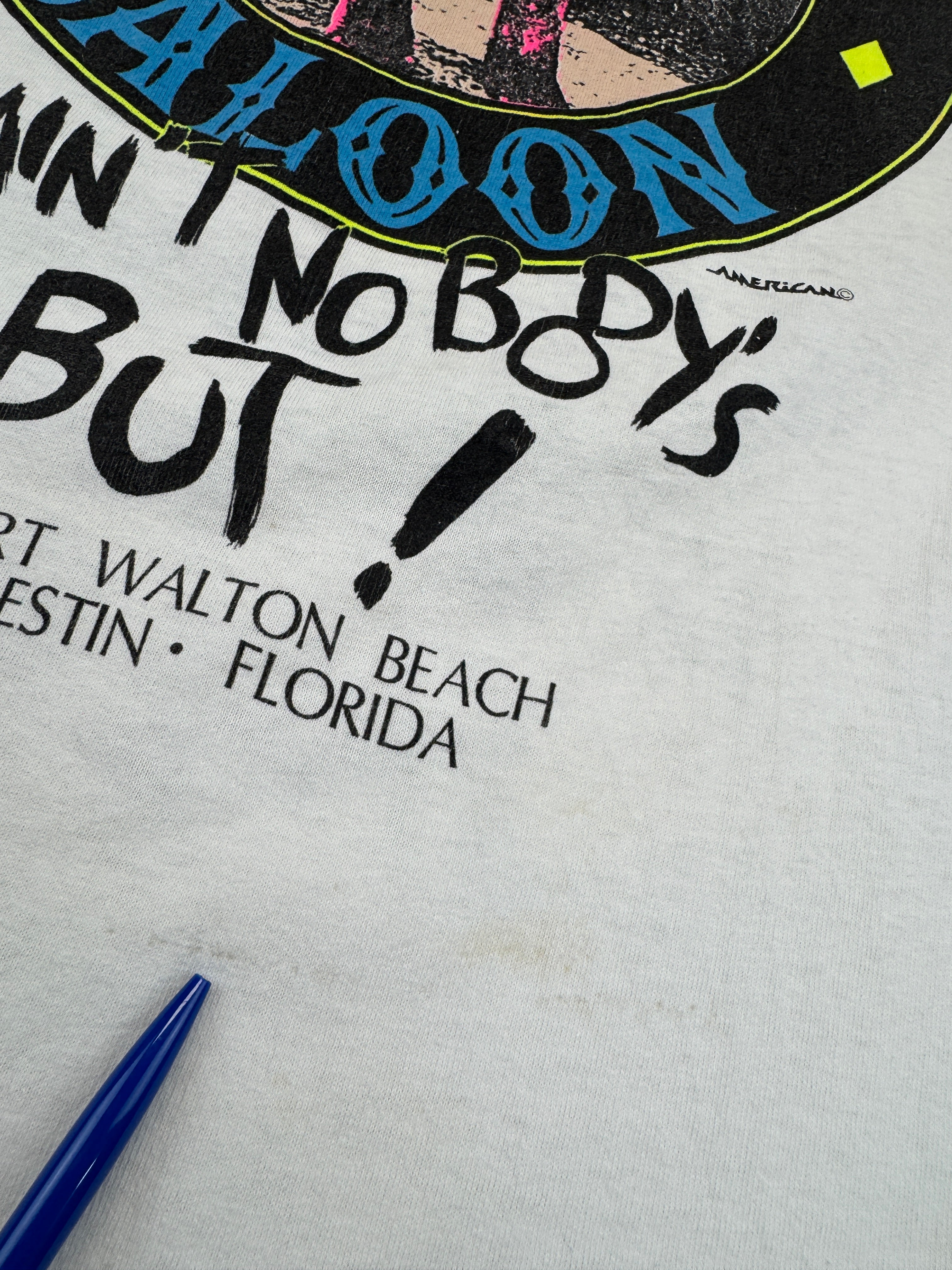 Vintage Fruit Of The Loom Shirt 90s "Hog's Breath Saloon" Made In USA Single Stitch Weiß L