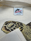 Vintage Harlequin Shirt 1986 "Extinction is forever Maui" The Waterhouse Inc Single Stitch Made In USA Creme XL