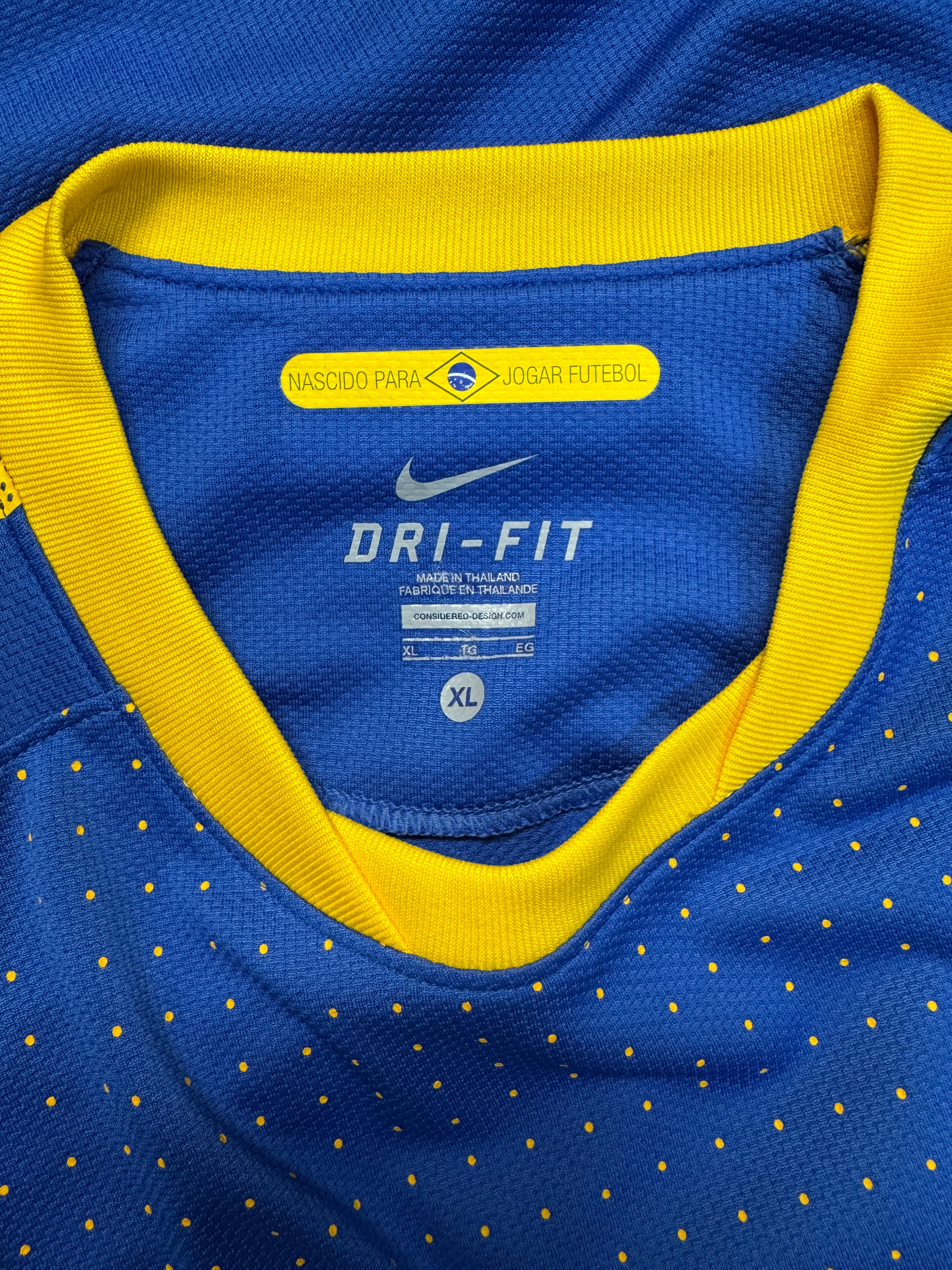2010/11 Nike Trikot Brasilien Auswärts Blau XL - RareRags