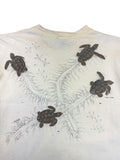 Vintage Harlequin Shirt 1986 "Extinction is forever Maui" The Waterhouse Inc Single Stitch Made In USA Creme XL