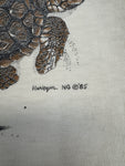 Vintage Harlequin Shirt 1986 "Extinction is forever Maui" The Waterhouse Inc Single Stitch Made In USA Creme XL